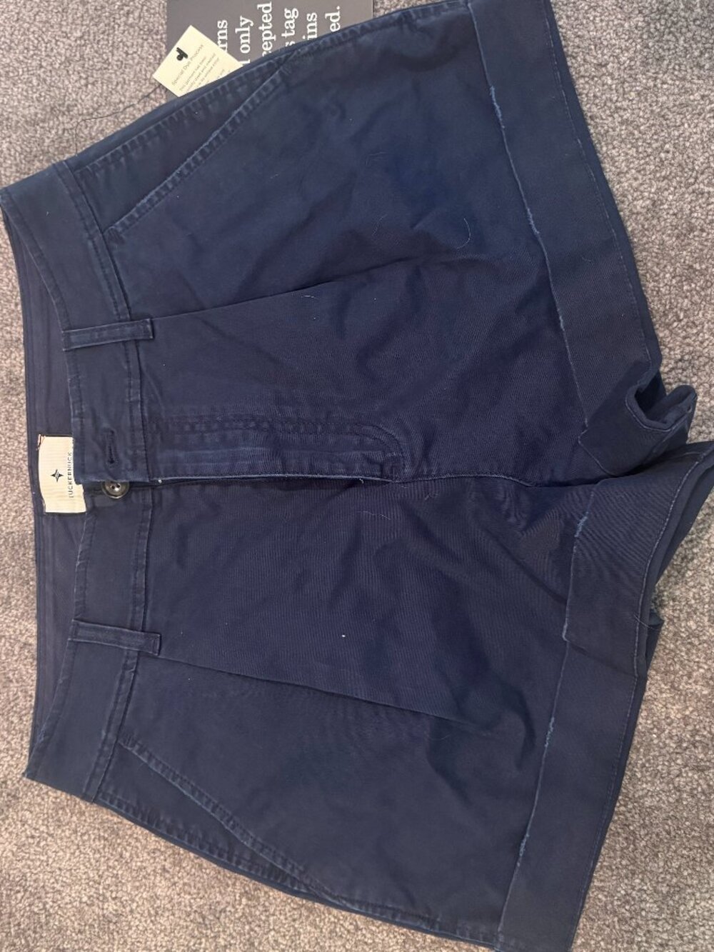 NWT Tuckernuck Wells Chino Shorts Faded Navy Size 8
